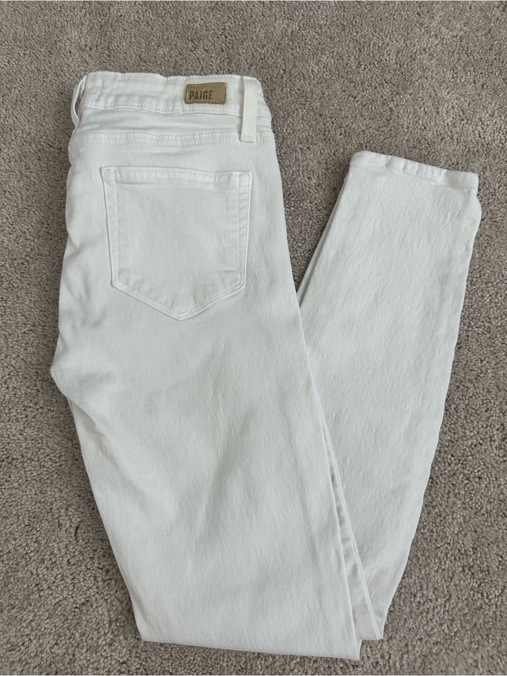 PAIGE White Skinny Jeans - High Rise Slim Fit